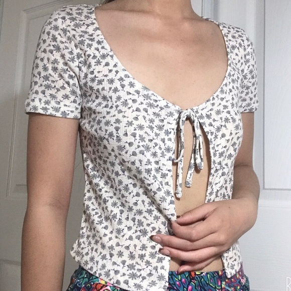 mixed threads Tops - floral cream cardigan short sleeves cami top set